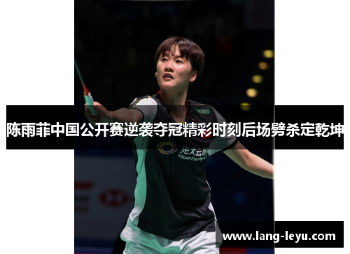陈雨菲中国公开赛逆袭夺冠精彩时刻后场劈杀定乾坤